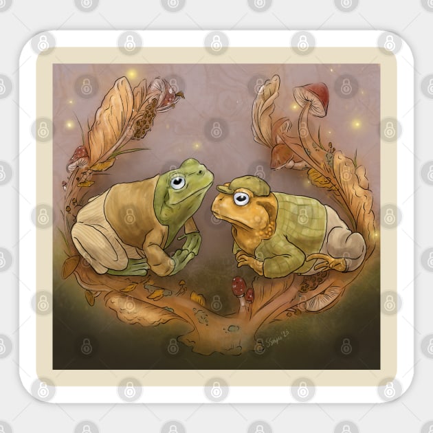 Frog and Toad are Lovers Sticker by Sierra Snipes Studio